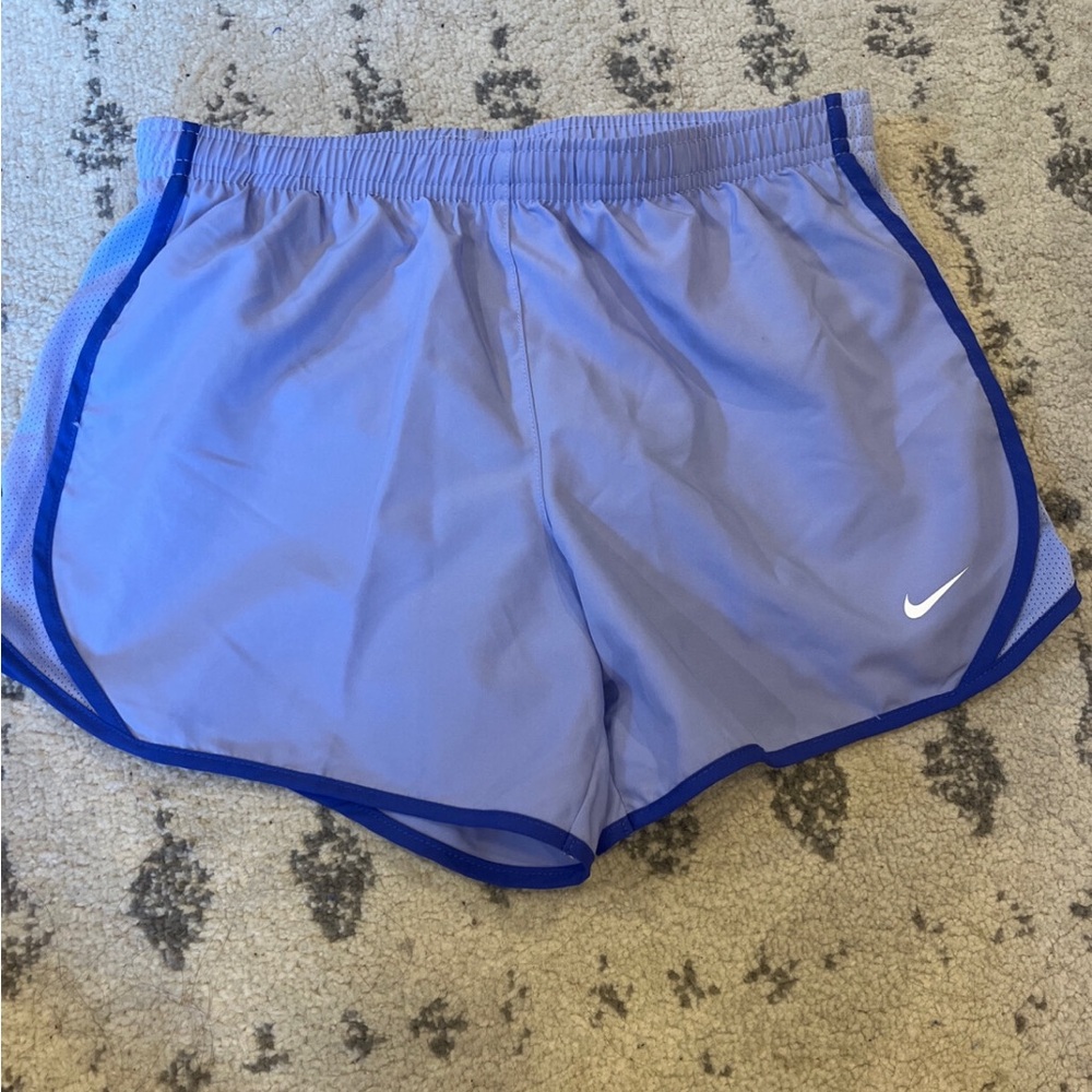 Nike girls running shorts in purple